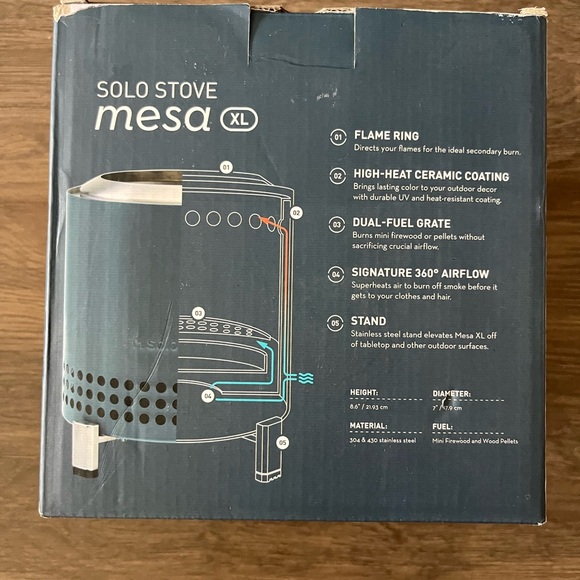 Blue and Silver Portable Firepit - Picture 9 of 10